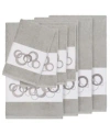 Linum Home Turkish Cotton Annabelle 8-pc. Embellished Towel Set Bedding In Light Grey