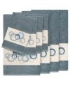 Linum Home Turkish Cotton Annabelle 8-pc. Embellished Towel Set In Teal