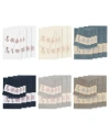 Linum Home Turkish Cotton Annabelle 8-pc. Embellished Towel Set Bedding In White