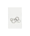 Linum Home Turkish Cotton Annabelle Embellished Hand Towel Bedding In White