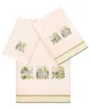 Linum Home Textiles Turkish Cotton Belinda Embellished Towel Set, 3 Piece In Blush