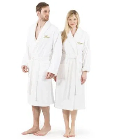 Linum Home Turkish Cotton Embroidered Terry Bathrobe
