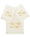 Linum Home Turkish Cotton Figi Embellished 3-pc. Bath Towel Set In Beige