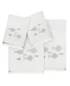 Linum Home Turkish Cotton Figi Embellished 4-pc. Bath Towel Set In Silver