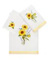 Linum Home Turkish Cotton Girasol Embellished 3-pc. Bath Towel Set In Silver