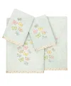 Linum Home Turkish Cotton Mariposa Embellished 4-pc. Bath Towel Set In Aqua