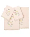 Linum Home Turkish Cotton Mariposa Embellished 4-pc. Bath Towel Set In Blush