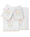 Linum Home Turkish Cotton Mariposa Embellished 4-pc. Bath Towel Set In Silver