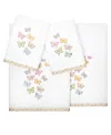 Linum Home Turkish Cotton Mariposa Embellished 4-pc. Bath Towel Set In White