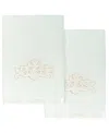 Linum Home Turkish Cotton May Embellished 2-pc. Bath Towel Set In Aqua