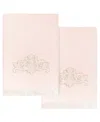 Linum Home Turkish Cotton May Embellished 2-pc. Bath Towel Set In Blush
