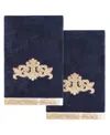 Linum Home Turkish Cotton May Embellished 2-pc. Bath Towel Set In Marine