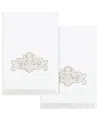 Linum Home Turkish Cotton May Embellished 2-pc. Bath Towel Set In White
