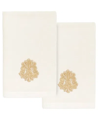 Linum Home Turkish Cotton May Embellished 2-pc. Fingertip Towel Set In Beige