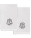 Linum Home Turkish Cotton May Embellished 2-pc. Fingertip Towel Set In Silver
