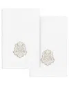 Linum Home Turkish Cotton May Embellished 2-pc. Fingertip Towel Set In White