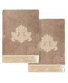 Linum Home Turkish Cotton May Embellished 2-pc. Hand Towel Set In Cocoa