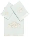 Linum Home Turkish Cotton May Embellished 3-pc. Bath Towel Set In Aqua
