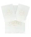 Linum Home Turkish Cotton May Embellished 3-pc. Bath Towel Set In Aqua