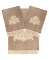 Linum Home Turkish Cotton May Embellished 3-pc. Bath Towel Set In Cocoa