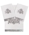 Linum Home Turkish Cotton May Embellished 3-pc. Bath Towel Set In Silver