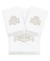 Linum Home Turkish Cotton May Embellished 3-pc. Bath Towel Set In White