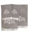 Linum Home Turkish Cotton May Embellished 4-pc. Bath Towel Set In Charcoal