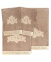 Linum Home Turkish Cotton May Embellished 4-pc. Bath Towel Set In Cocoa