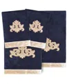 Linum Home Turkish Cotton May Embellished 4-pc. Bath Towel Set In Marine