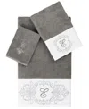 Linum Home Turkish Cotton Monica Embellished Towel 3 Piece Set