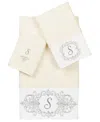 Linum Home Turkish Cotton Monica Embellished Towel 3 Piece Set