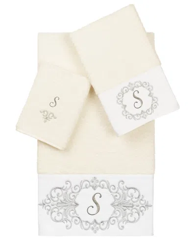 Linum Home Turkish Cotton Monica Embellished Towel 3 Piece Set