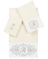 Linum Home Turkish Cotton Monica Embellished Towel 3 Piece Set