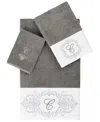Linum Home Turkish Cotton Monica Embellished Towel 3 Piece Set