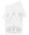 Linum Home Turkish Cotton Monica Embellished Towel 3 Piece Set