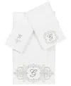 Linum Home Turkish Cotton Monica Embellished Towel 3 Piece Set