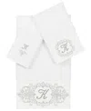 Linum Home Turkish Cotton Monica Embellished Towel 3 Piece Set