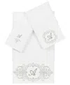 Linum Home Turkish Cotton Monica Embellished Towel 3 Piece Set