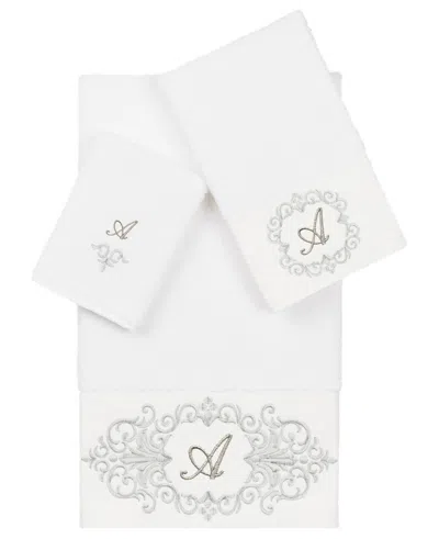 Linum Home Turkish Cotton Monica Embellished Towel 3 Piece Set