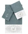 Linum Home Turkish Cotton Monica Embellished Towel 3 Piece Set