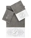 Linum Home Turkish Cotton Monica Embellished Towel 3 Piece Set