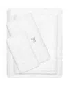 Linum Home Turkish Cotton Personalized Denzi 4-pc. Bath Towel Set In White