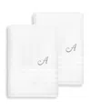 Linum Home Turkish Cotton Personalized Denzi Bath Sheet Set, 66" X 35" In White