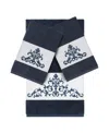 Linum Home Turkish Cotton Scarlet 3-pc. Embellished Towel Set