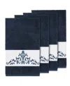 Linum Home Turkish Cotton Scarlet 4-pc. Embellished Bath Towel Set Bedding