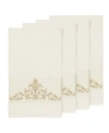 Linum Home Turkish Cotton Scarlet 4-pc. Embellished Bath Towel Set In Cream