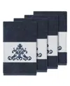 Linum Home Turkish Cotton Scarlet 4-pc. Embellished Hand Towel Set Bedding