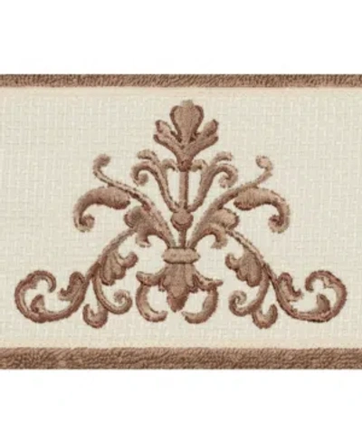 Linum Home Turkish Cotton Scarlet Embellished Hand Towel Bedding In Latte