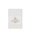 Linum Home Turkish Cotton Scarlet Embellished Washcloth Bedding In White