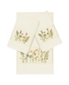 Linum Home Turkish Cotton Serenity 3-pc. Embellished Towel Set In Cream